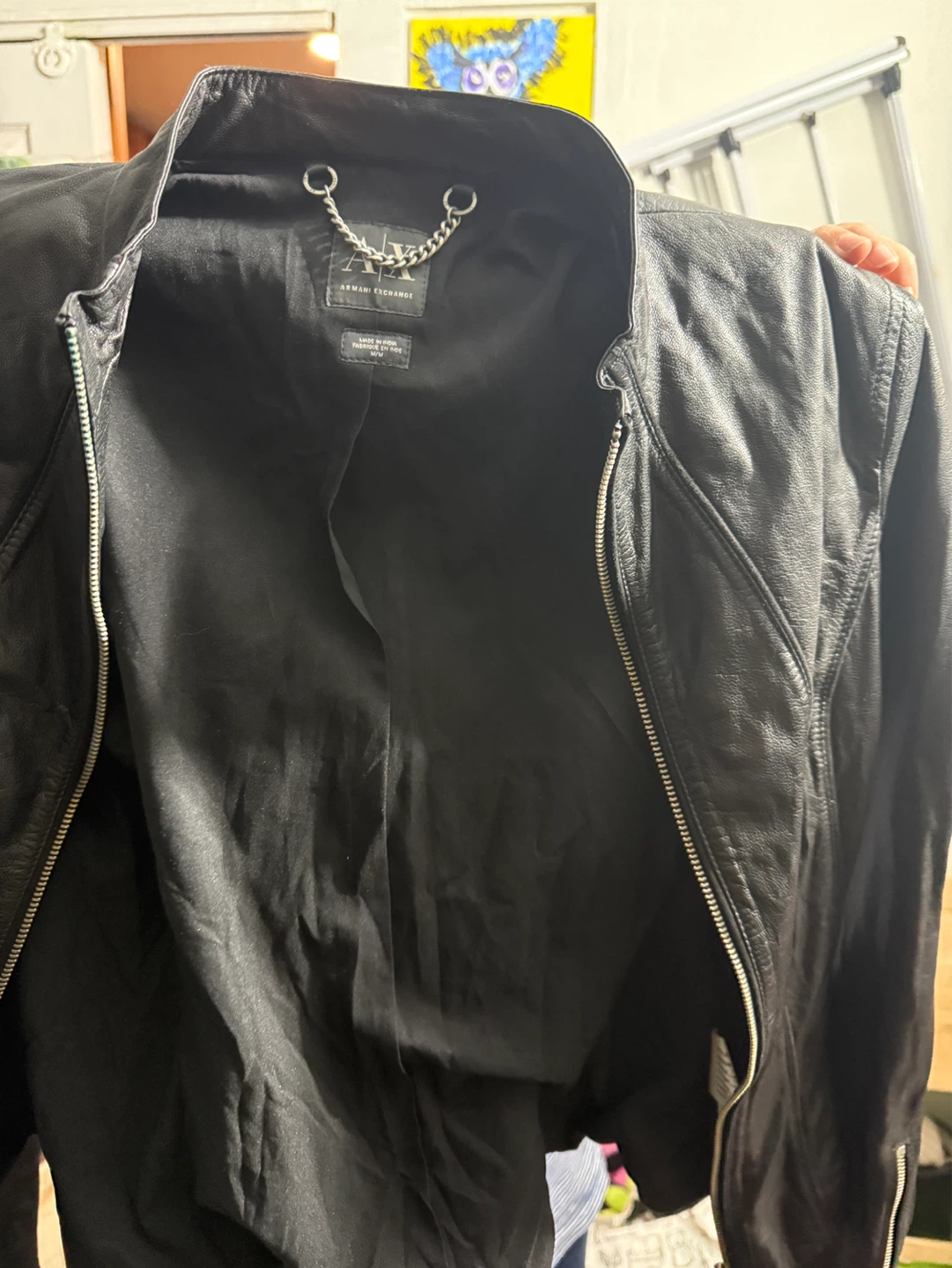 Armani Exchange Black Leather Jacket M/M - photo 4