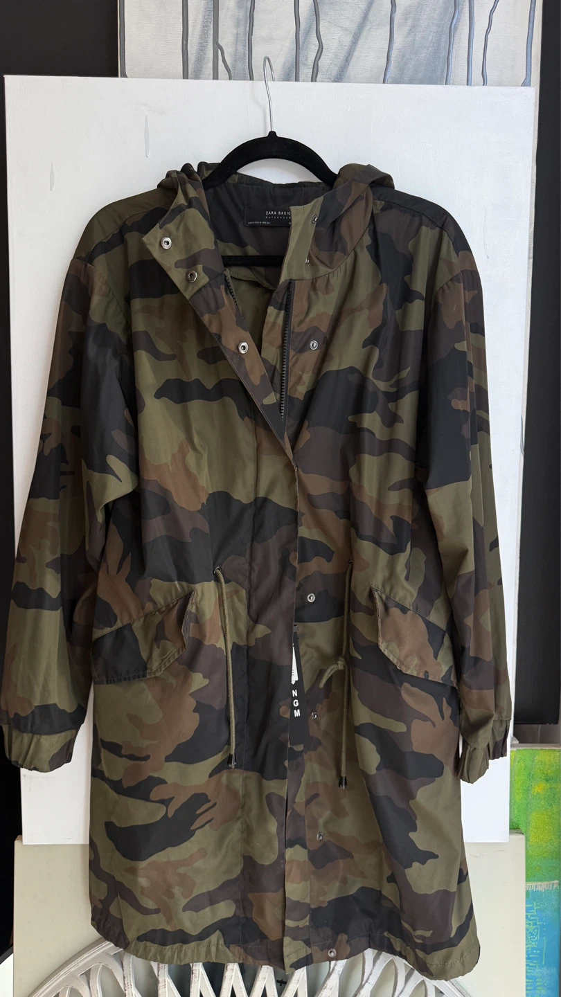 Zara Basic Camo Anorak Jacket size L - photo 3