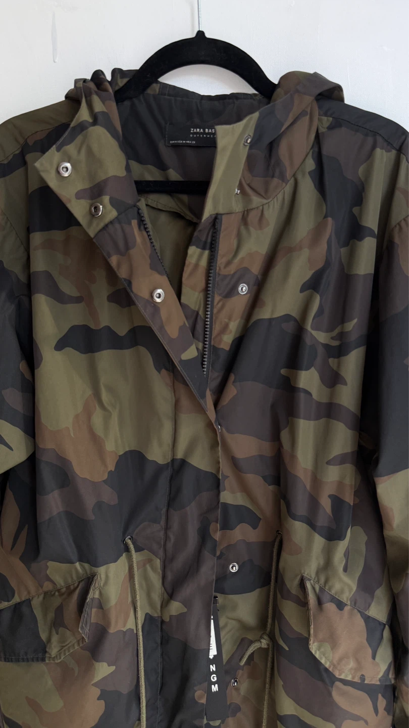 Zara Basic Camo Anorak Jacket size L - photo 4