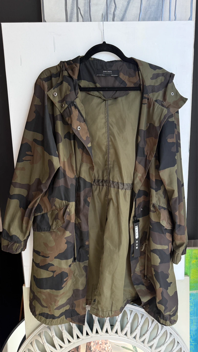 Zara Basic Camo Anorak Jacket size L - photo 5