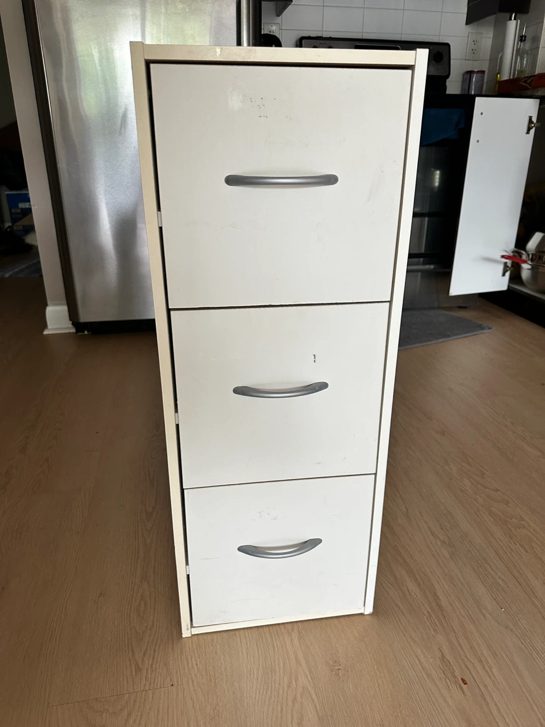 White 3-Drawer Filing Cabinet