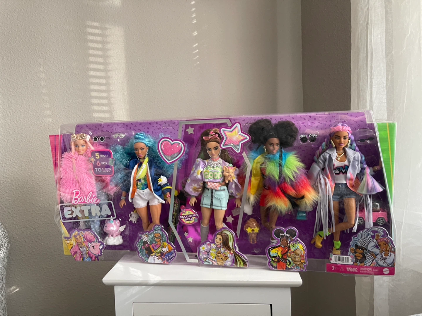 Barbie Extra 5 Doll Set with 70+ Styling Pieces