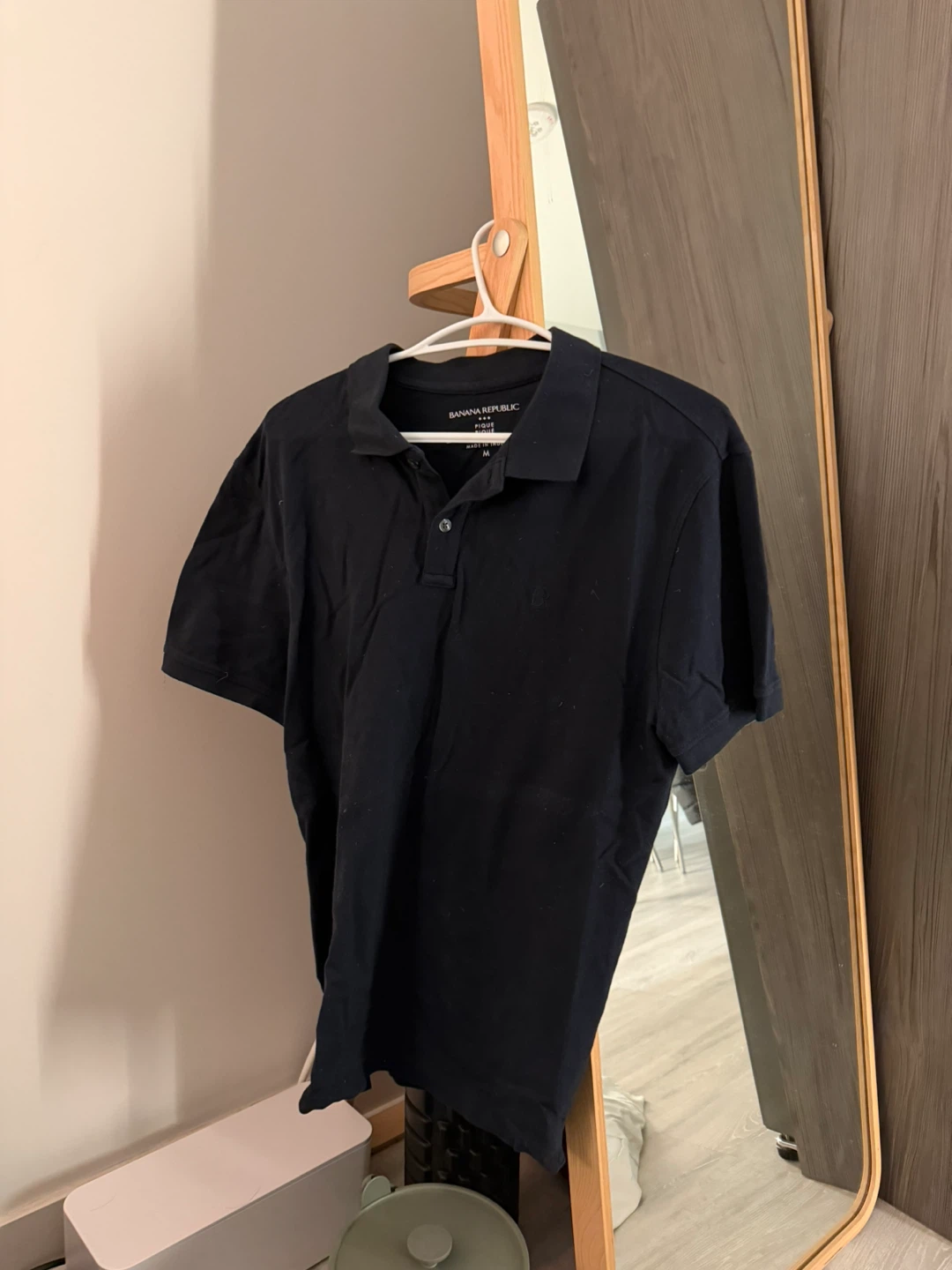 Banana Republic Navy Pique Polo Shirt - Size M