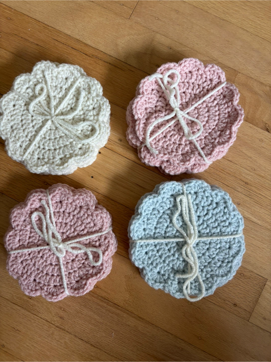 Set of 4 Crochet Coasters