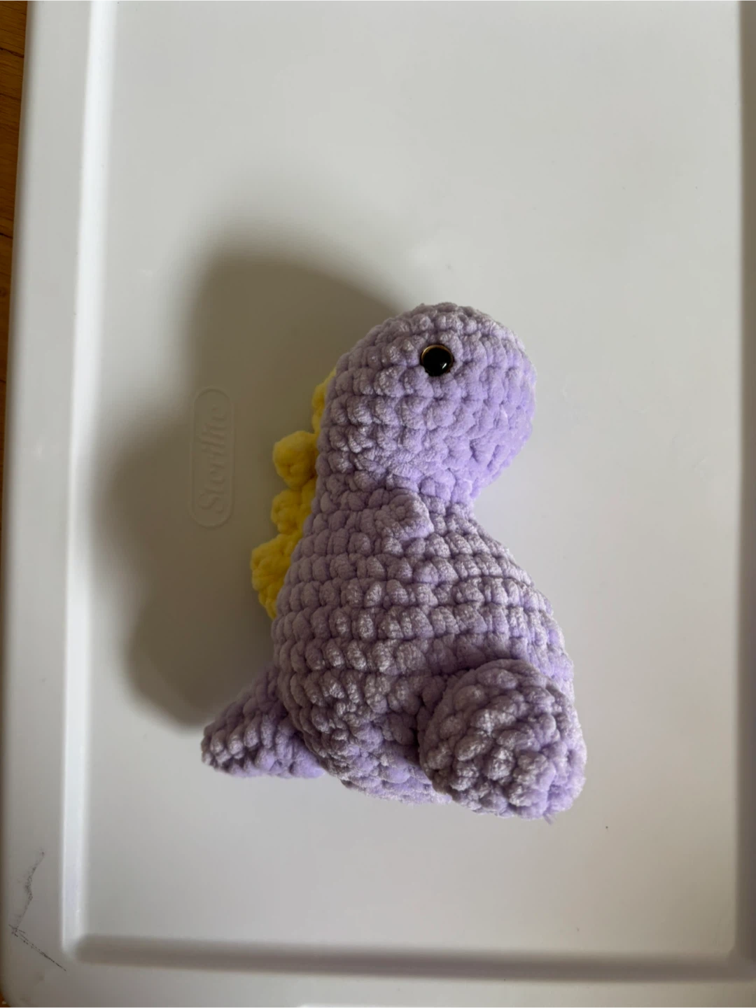 Handmade Crocheted Dinosaur Plush Toy - Purple