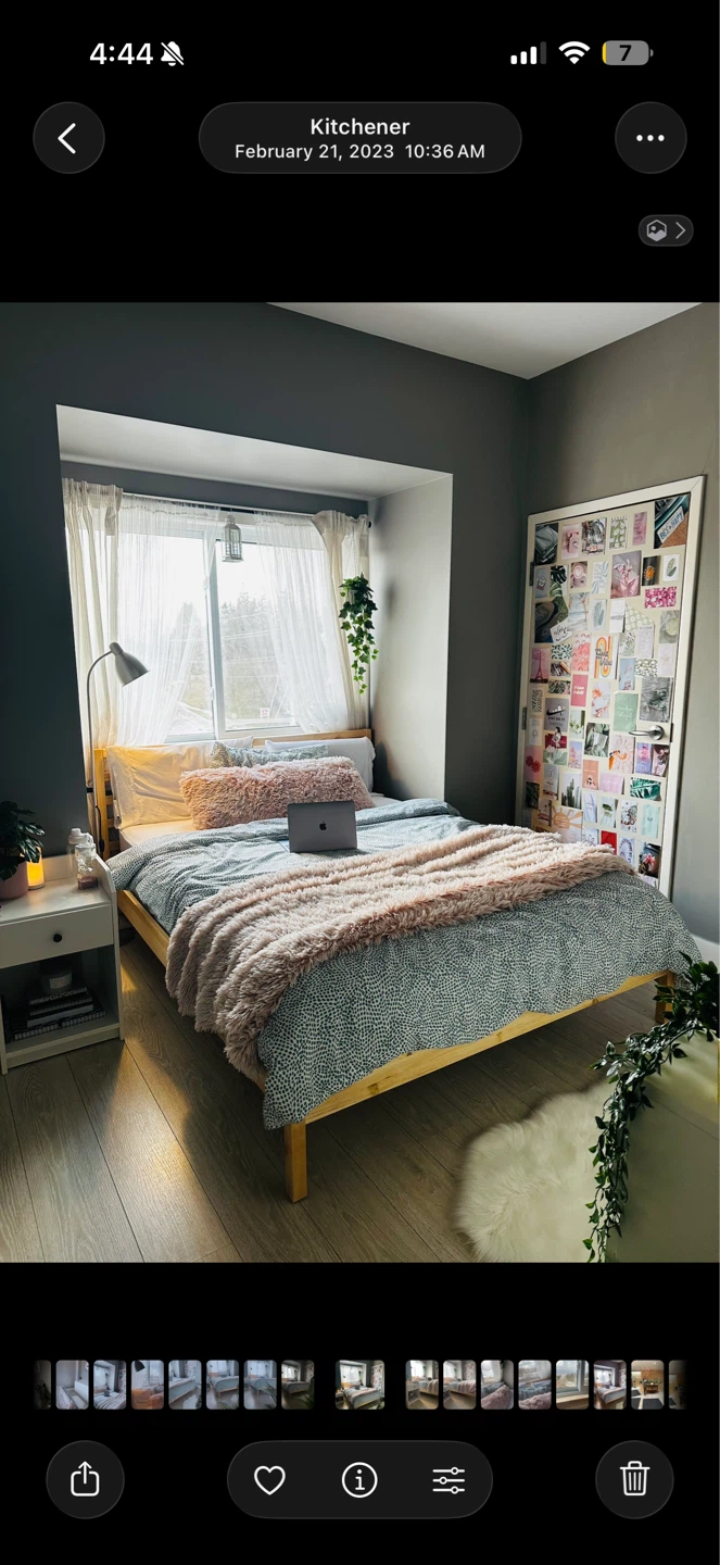 IKEA TARVA Pine Queen Bed Frame with mattress