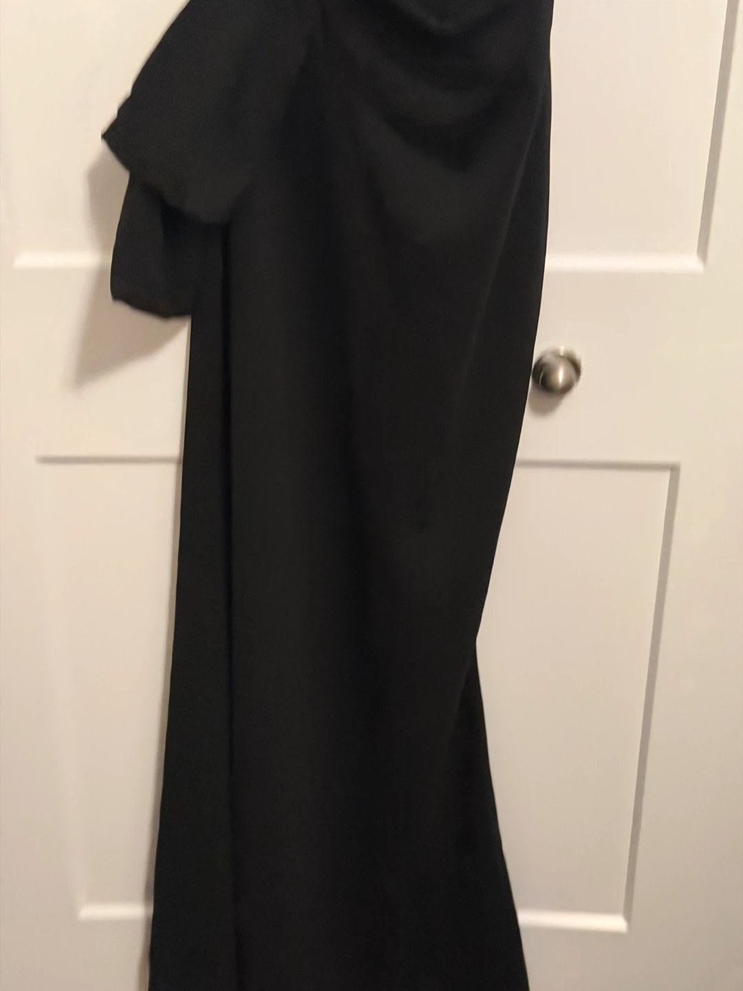 Sexycherry Black One-Shoulder Ruffle Maxi Dress Size 7 - photo 3