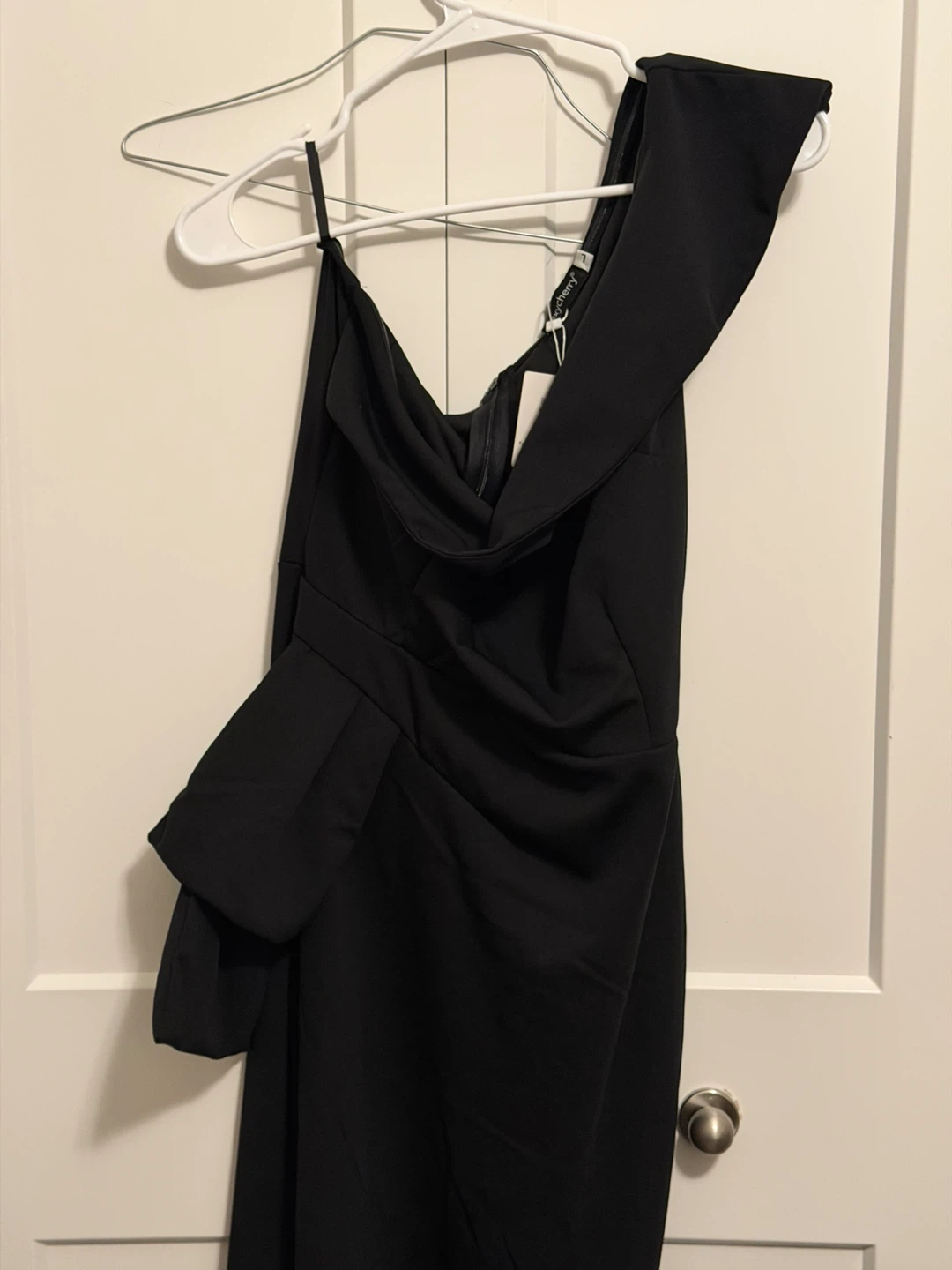 Sexycherry Black One-Shoulder Ruffle Maxi Dress Size 7 - photo 2