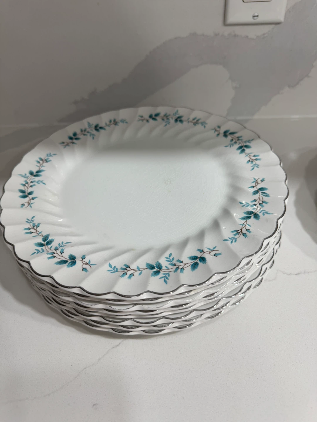 Myott's Fine White Ironstone "Stoneleigh" Plates