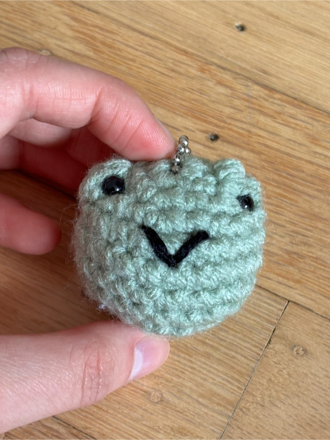 Handmade Crochet Frog Keychain