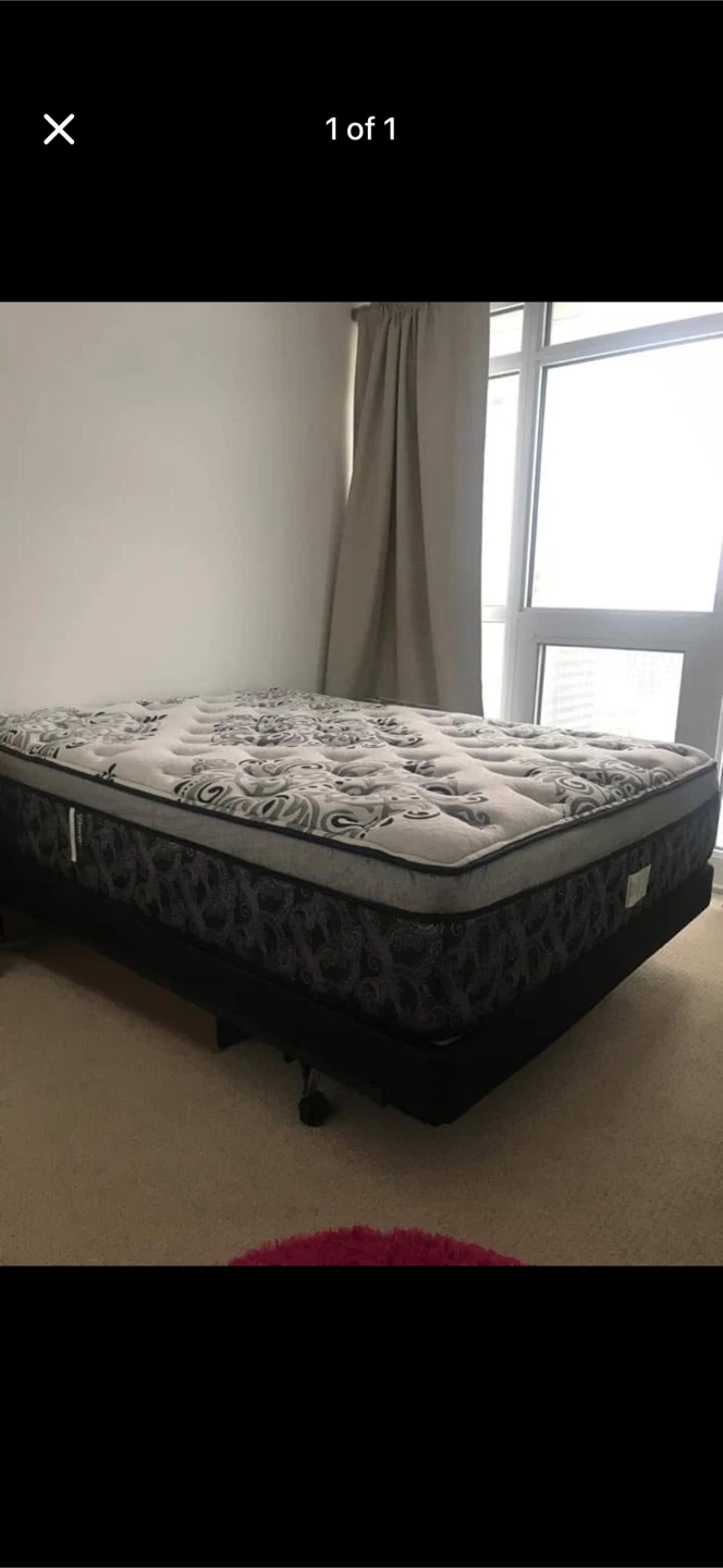 Queen Mattress, box & frame - Brick