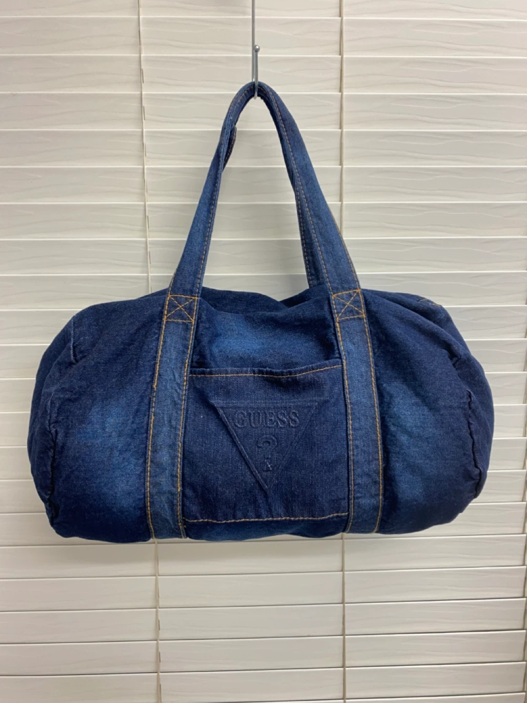 GUESS Vintage-inspired Denim Duffle Bag - photo 2