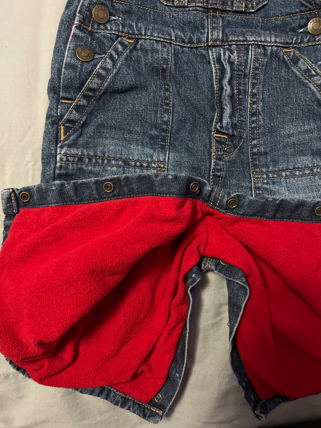 Baby Gap Denim Overalls - Red Lined 3-6 Months - photo 4