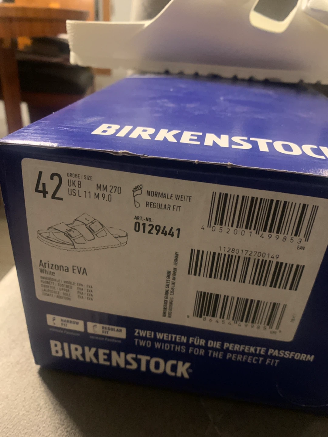 Birkenstock Arizona EVA White Sandals Size 42 - photo 2