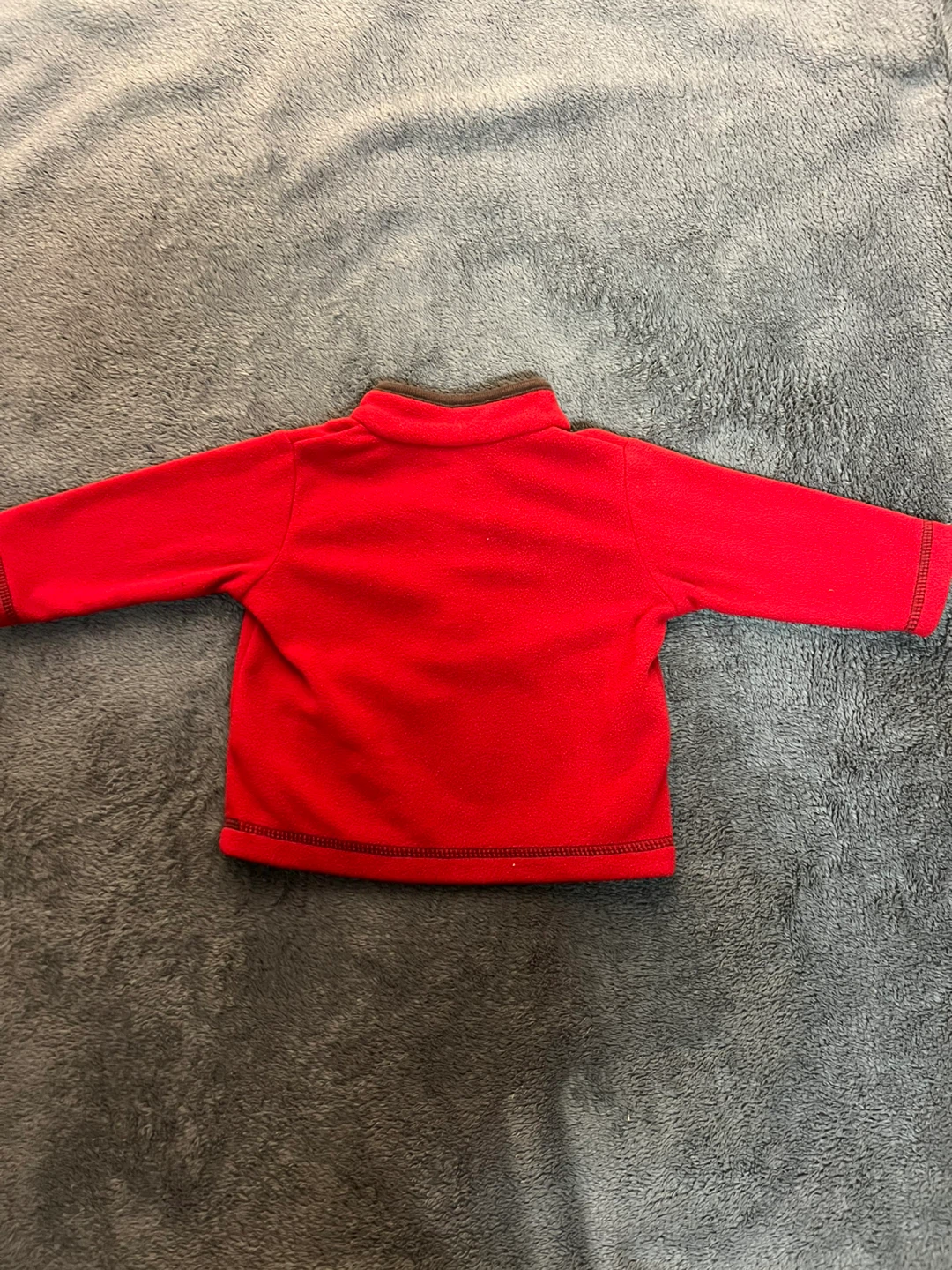Carter's Baby Boys 3 Months Red Fleece Football Pullover - photo 2