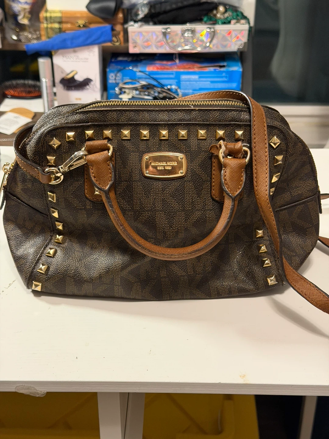 Michael Kors Studded Satchel Handbag