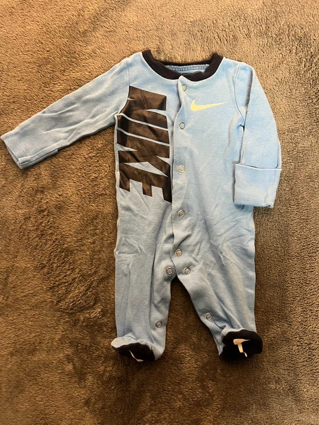 Nike Baby Blue Romper 0-3 Months