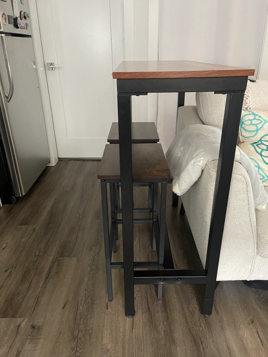 Industrial Bar Table with 2 Stools - photo 2