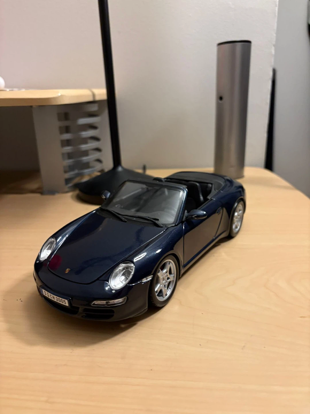 Porsche 911 Carrera S Convertible Dark Blue Diecast Model Car