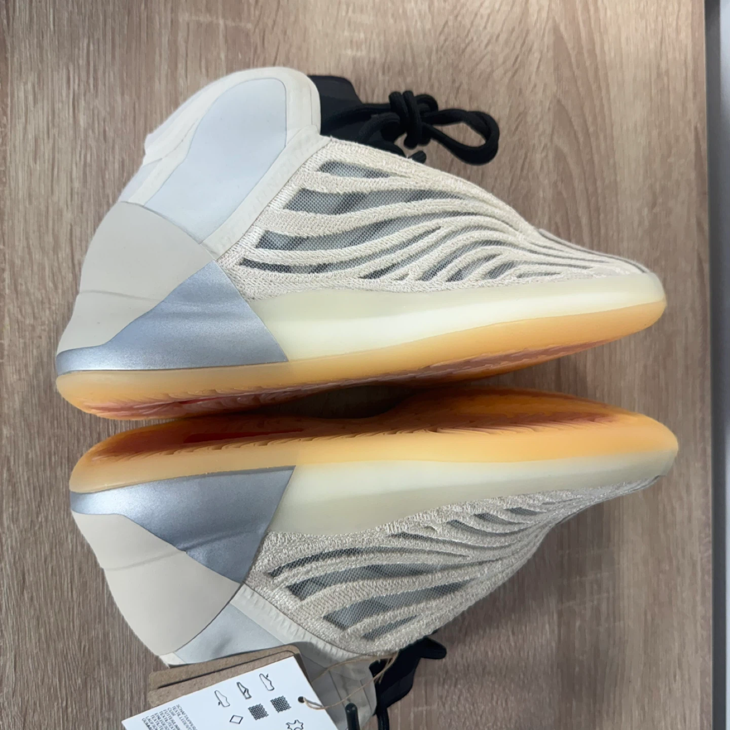 Youth Adidas Yeezy QNTM HQ2085 "Mist Slate" Basketball Shoes - photo 4
