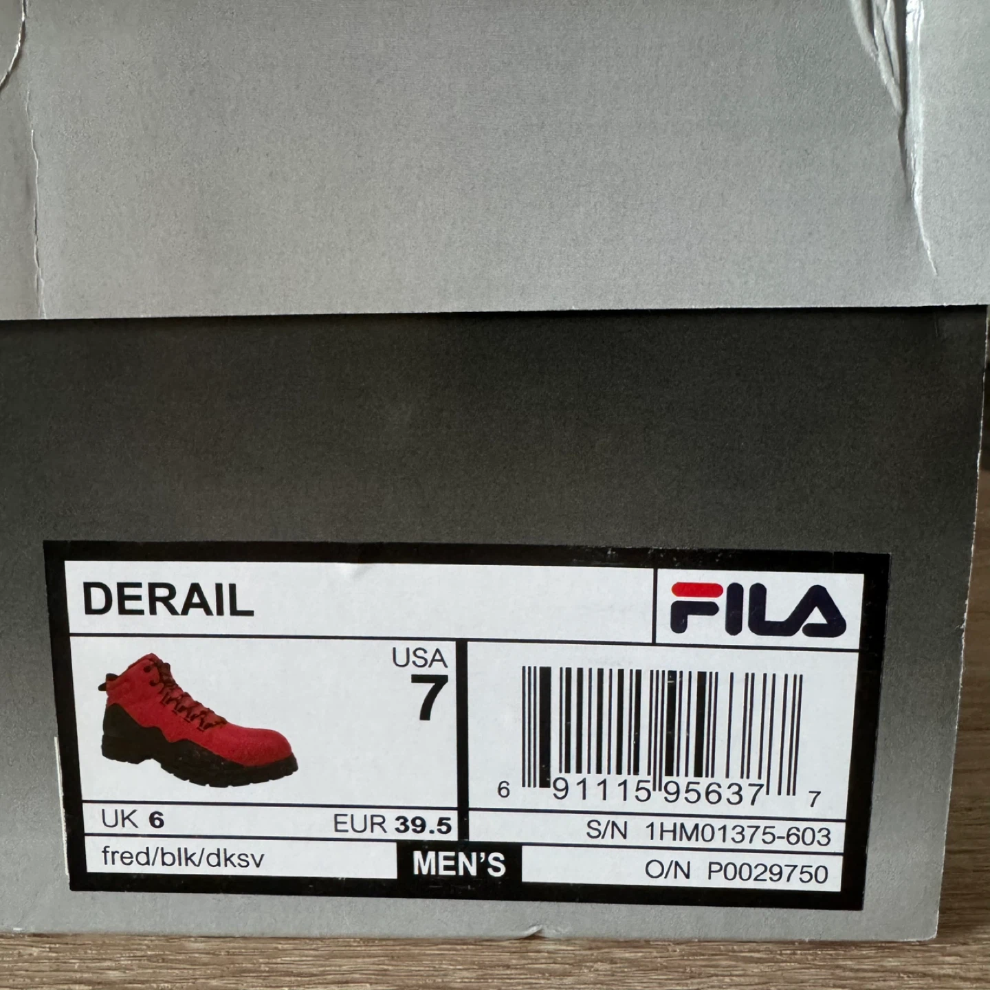 Fila Derail Red Boots Men's Size 7 - photo 2