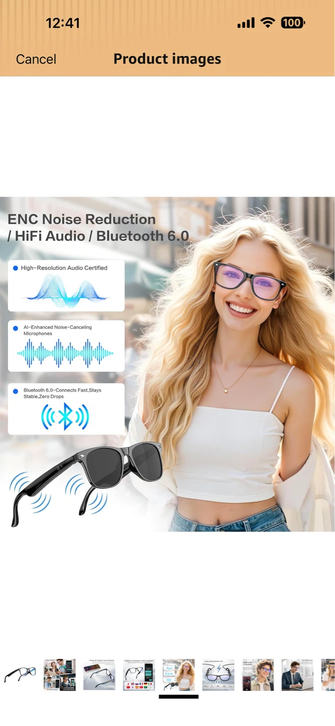 Smart Glasses with Bluetooth 6.0 and ENC Noise Reduction - photo 5