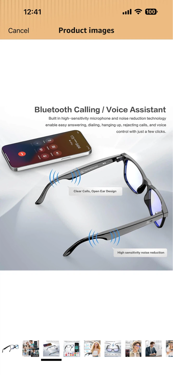 Smart Glasses with Bluetooth 6.0 and ENC Noise Reduction - photo 3