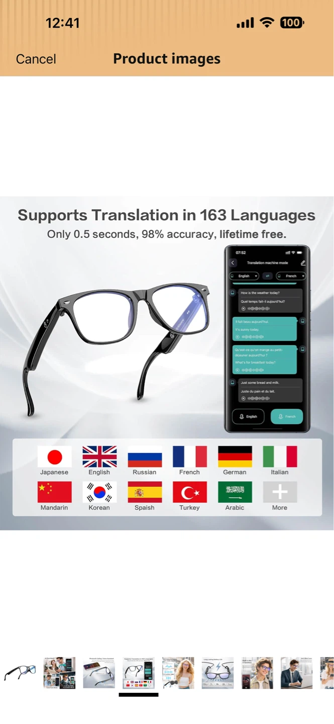 Smart Glasses with Bluetooth 6.0 and ENC Noise Reduction - photo 4
