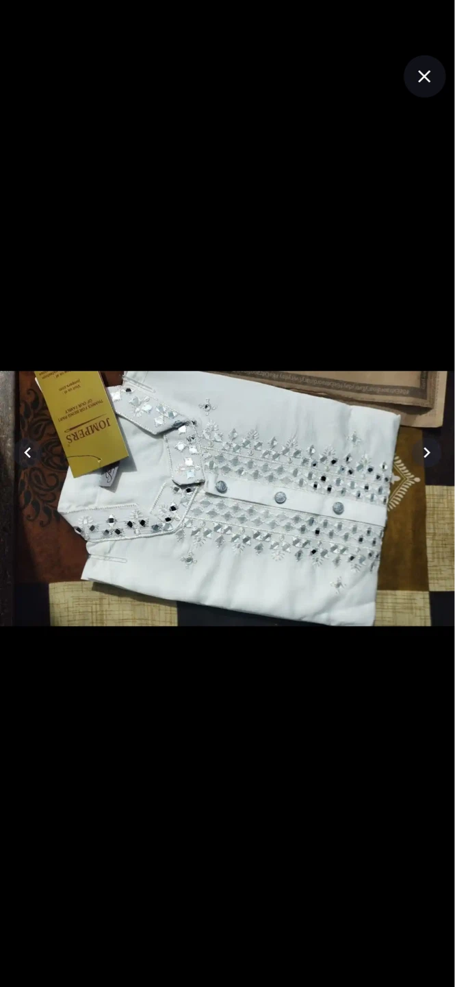JOMPERS White Kurta with Mirror Work - Size Medium - photo 2