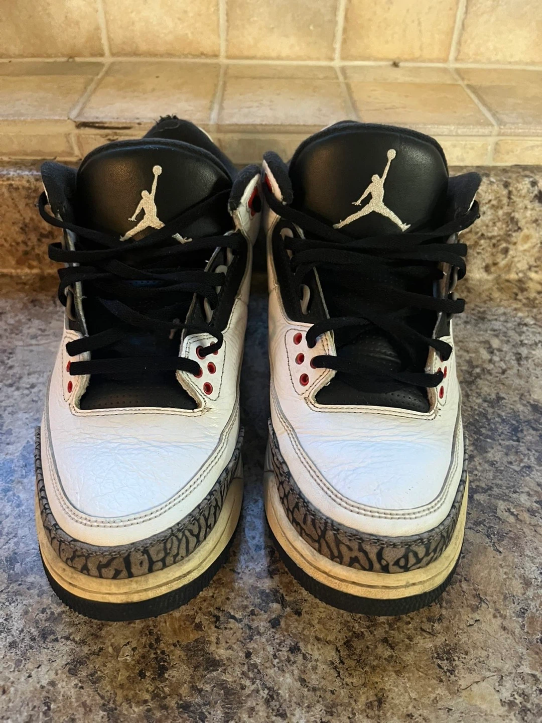 Air Jordan 3 Retro White Cement Sneakers - photo 3