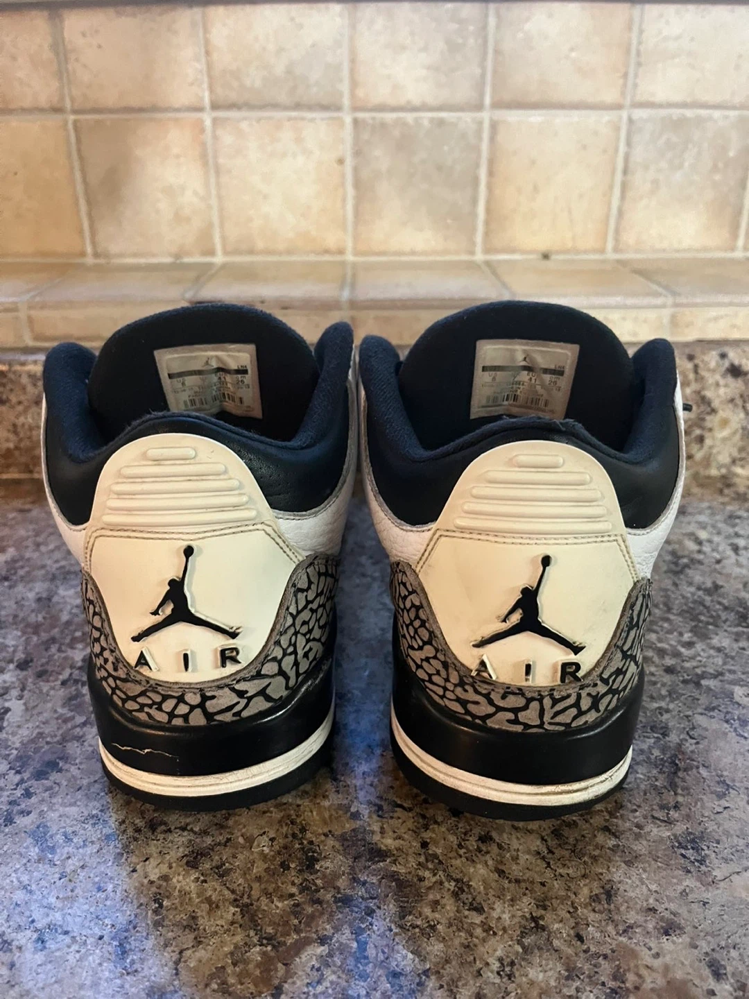 Air Jordan 3 Retro White Cement Sneakers - photo 4