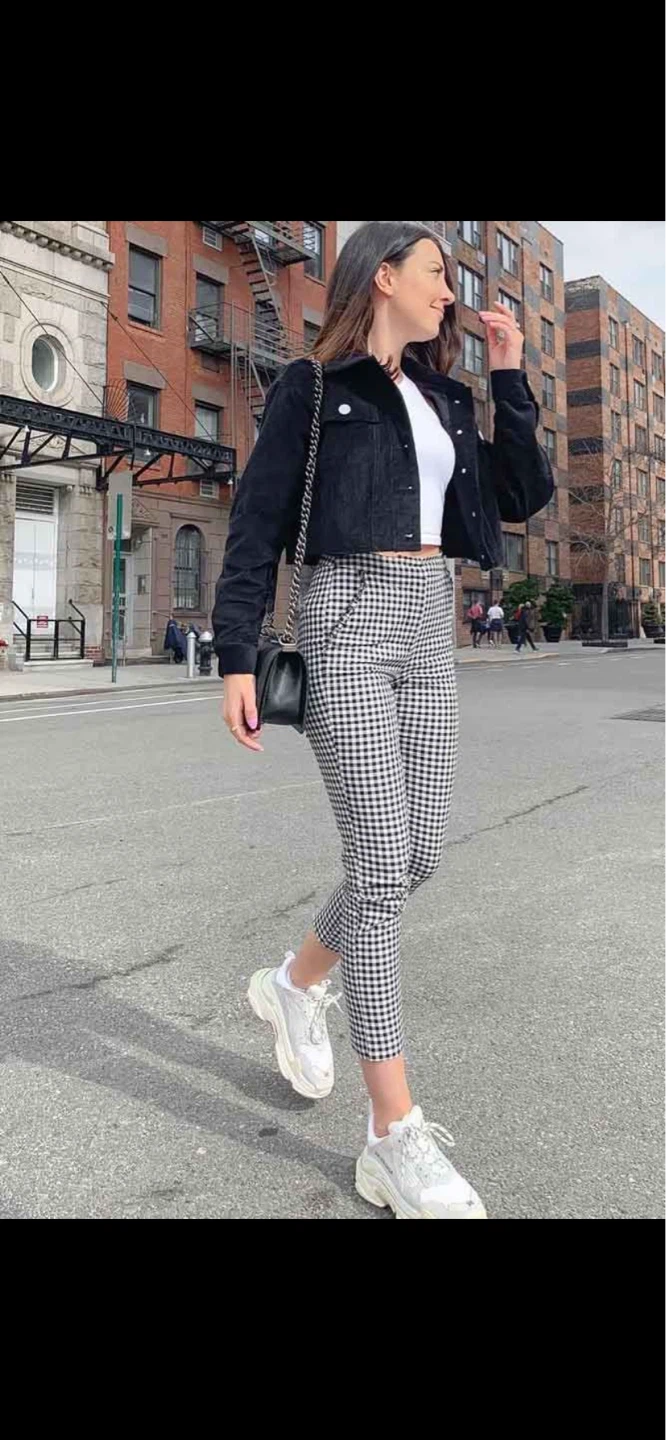 Banana Republic Black White Gingham Pants Petite