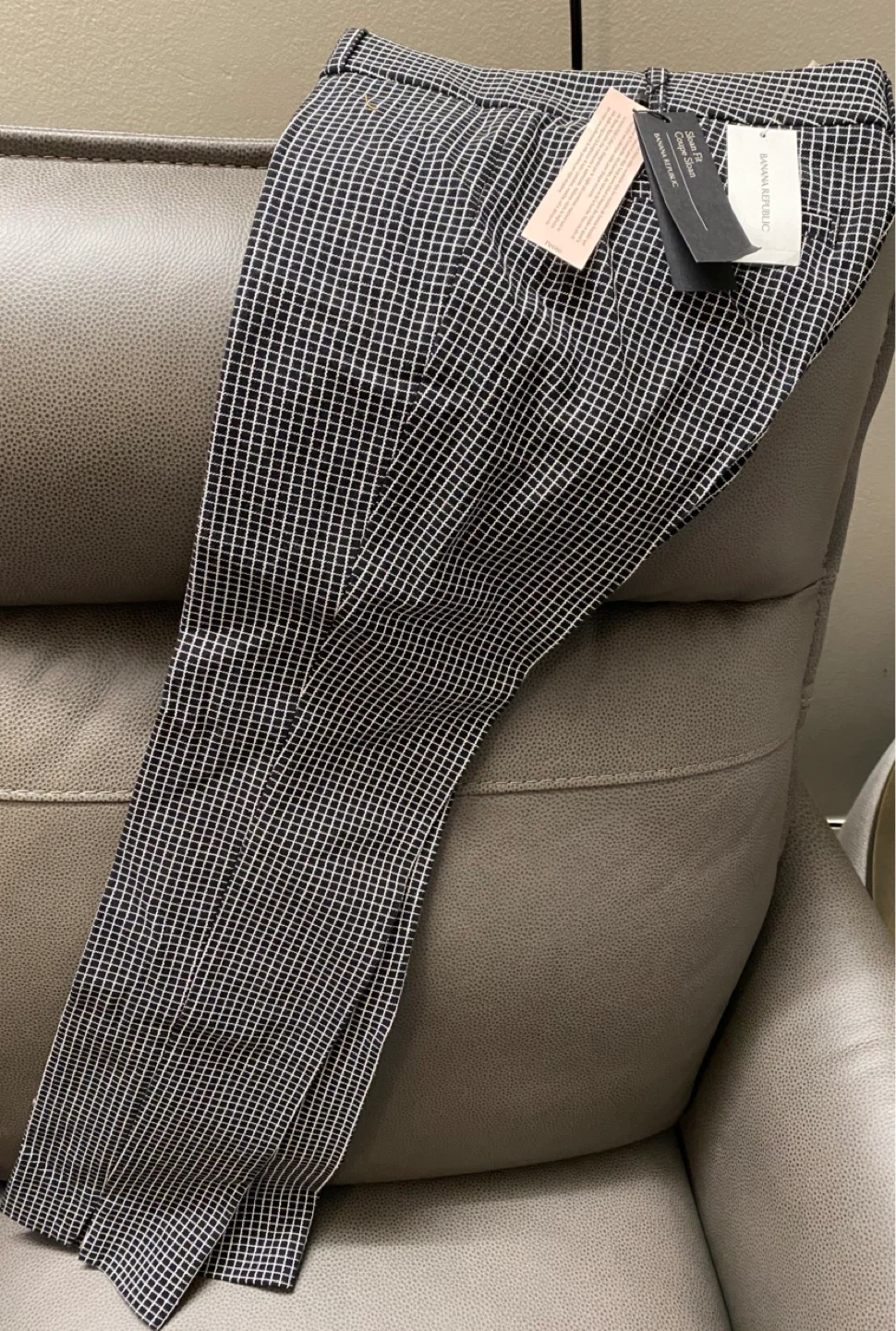 Banana Republic Black White Gingham Pants Petite - photo 4