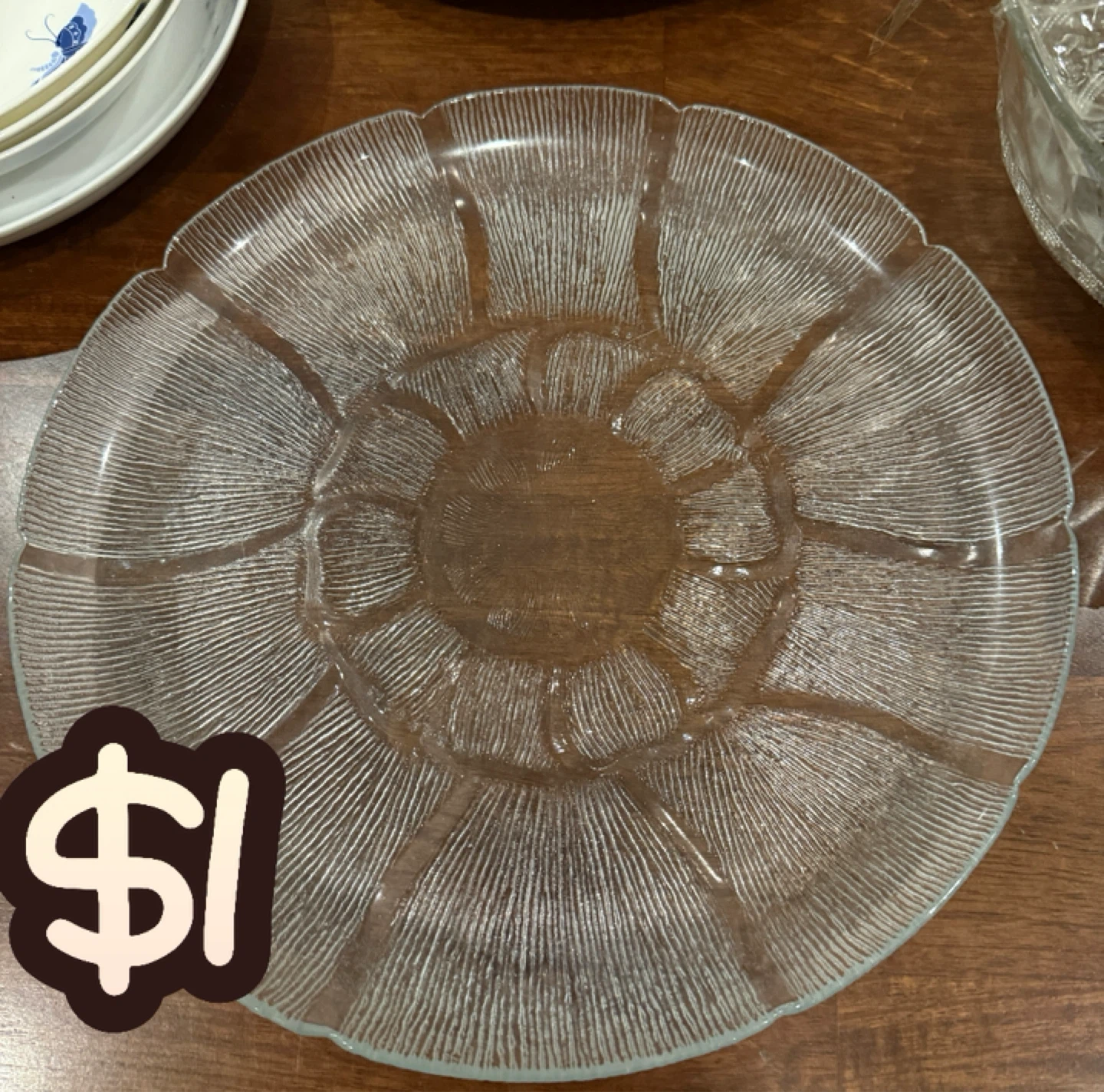 Clear Glass Serving Platter