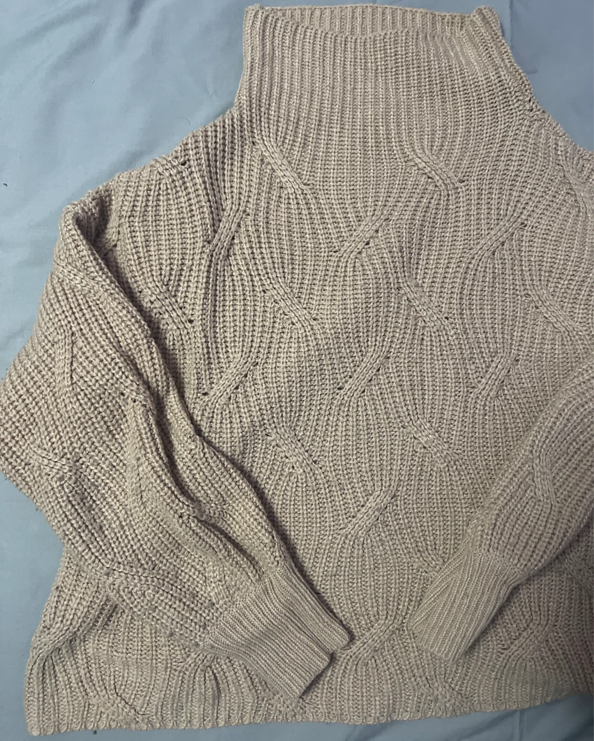 Poof Apparel Knit Turtleneck Sweater - M
