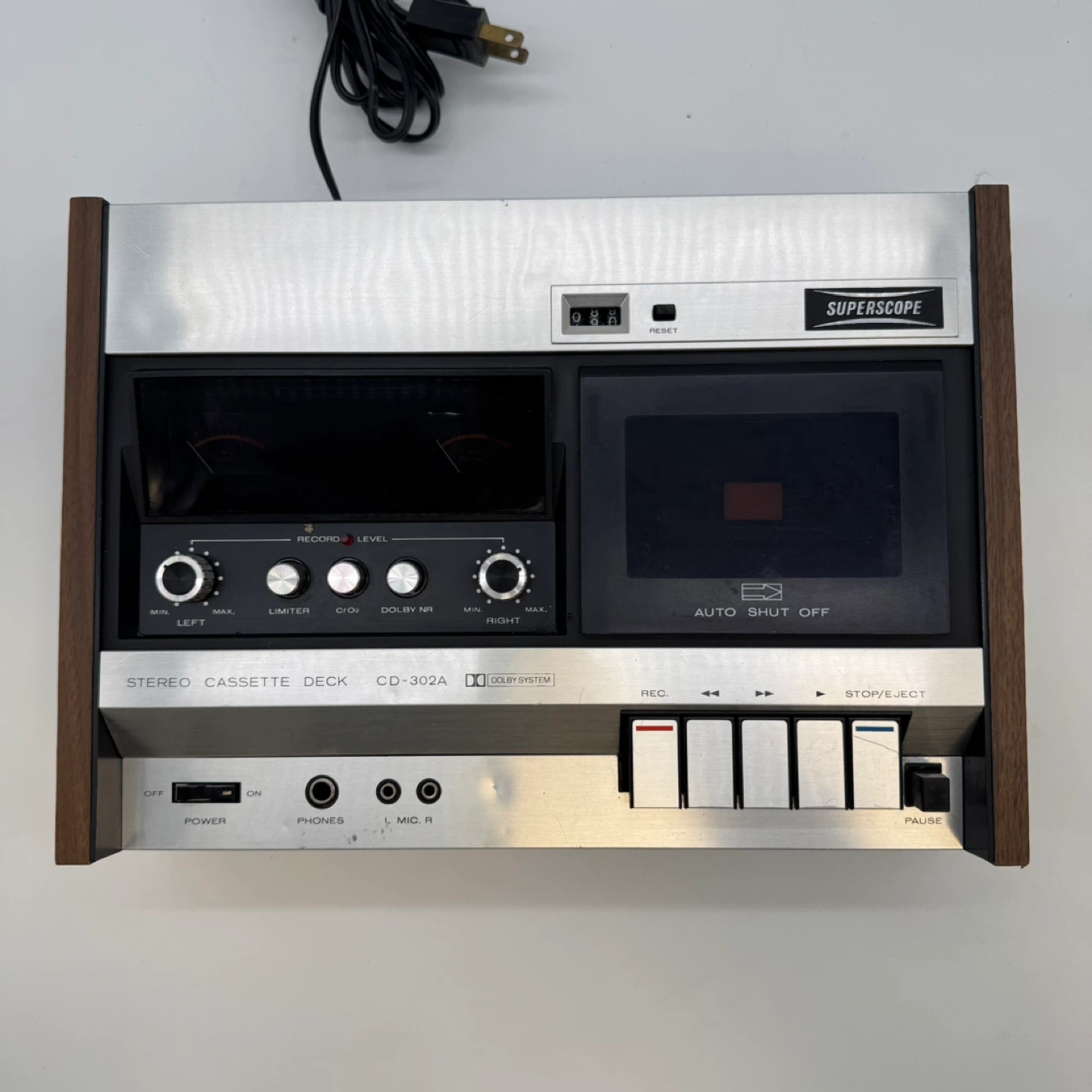 Vintage 1970s Superscope CD-302A Stereo Cassette Deck Dolby NR - photo 2