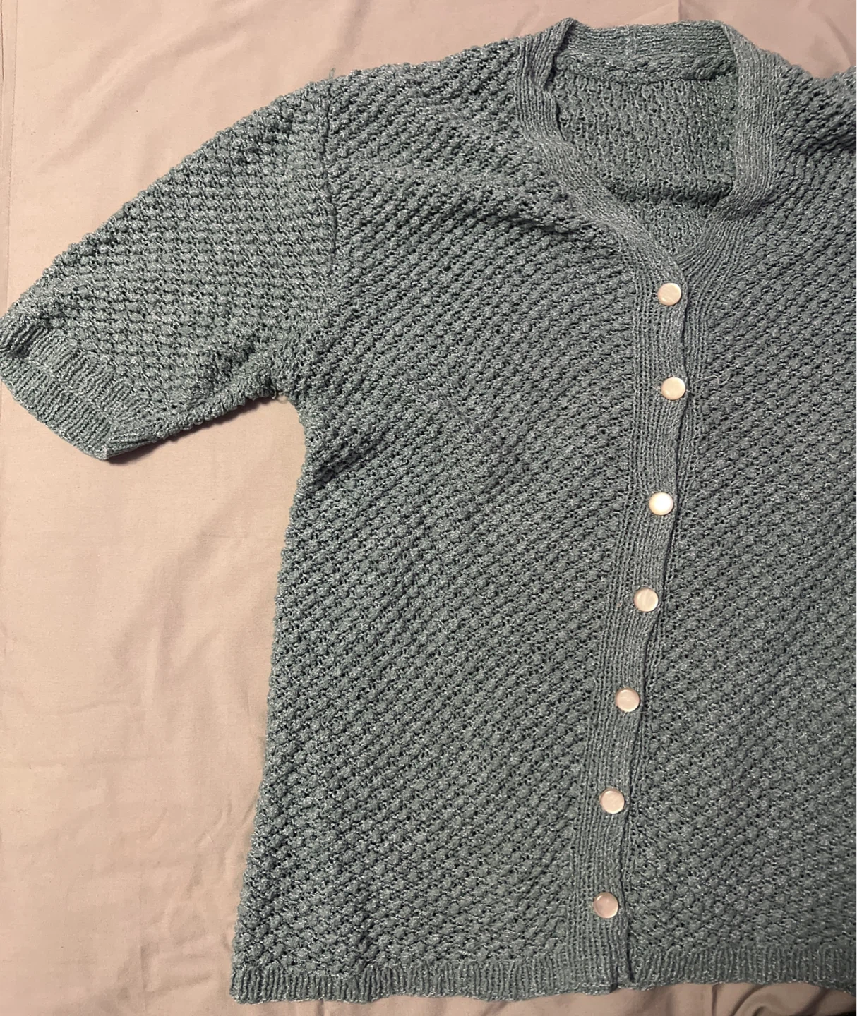 Women's Blue Knit Cardigan