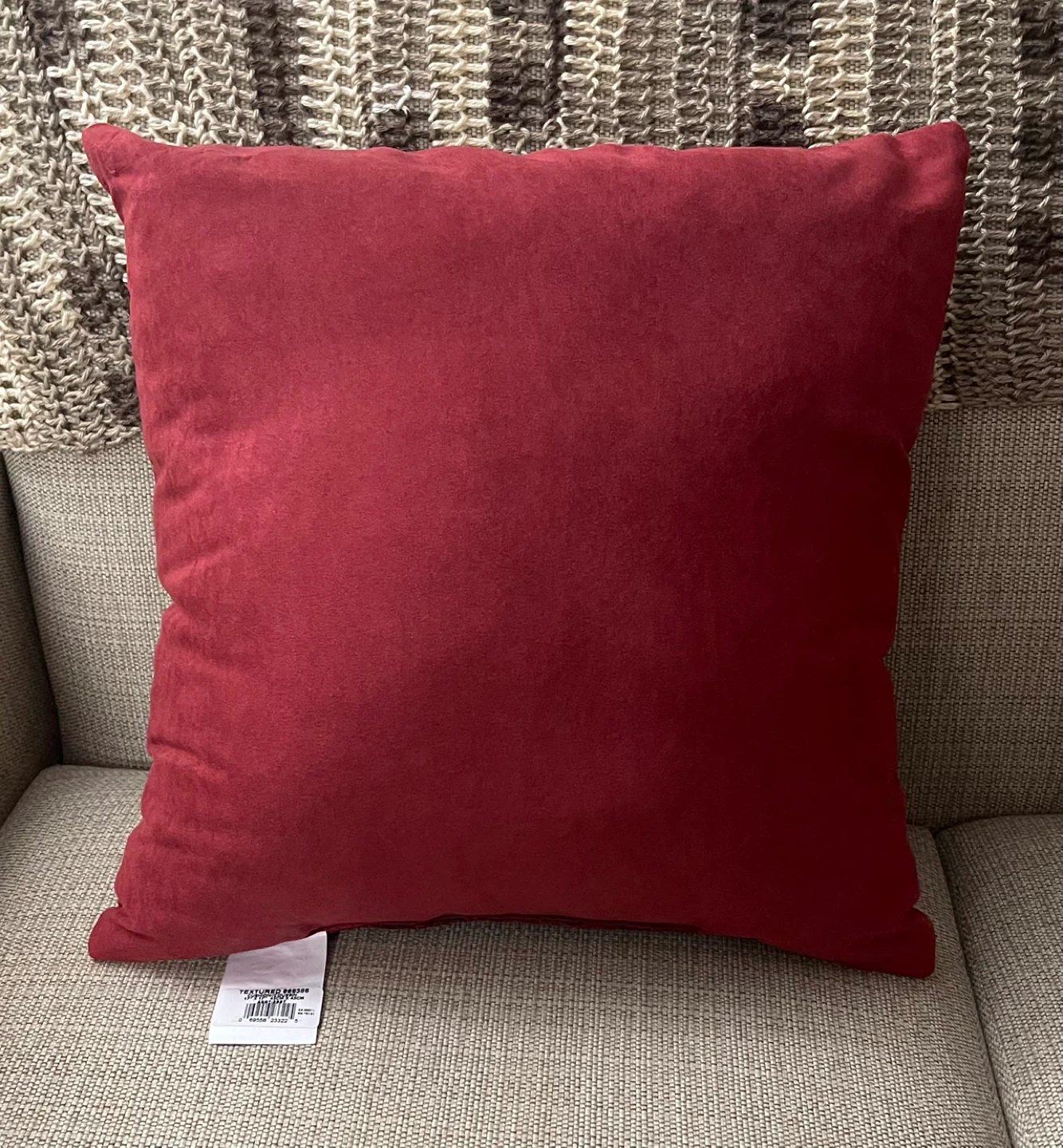 🌱 Brand New Decorative Throw Pillows, Set of 2 - Burgundy - photo 4
