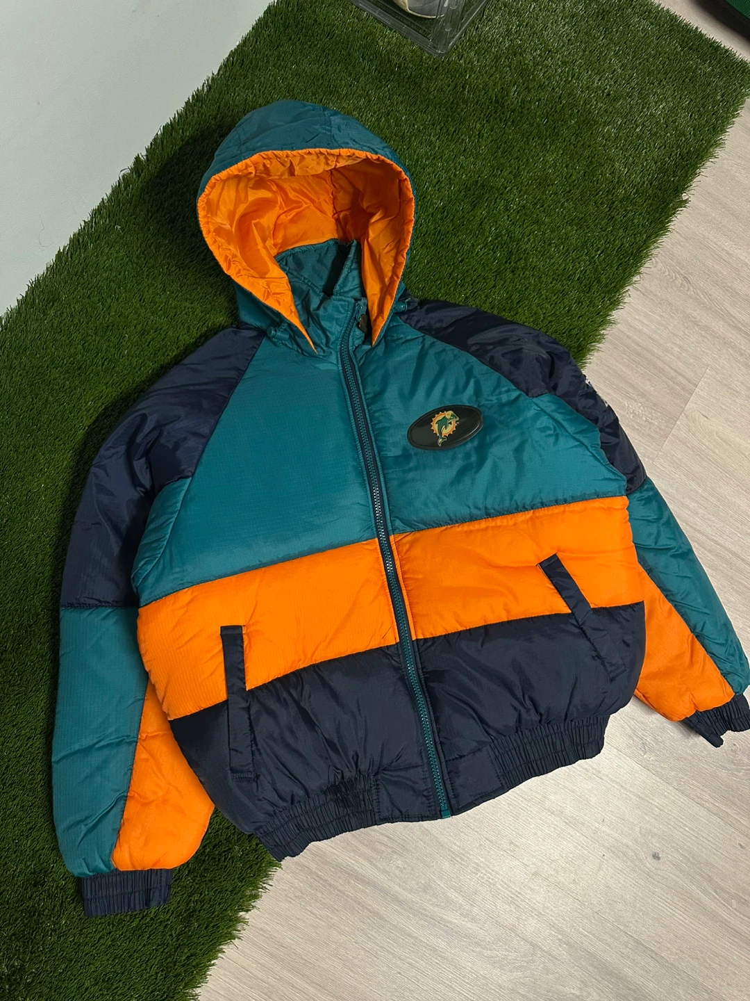 Pro Player Miami Dolphins Reversible Puffer Jacket GD/L