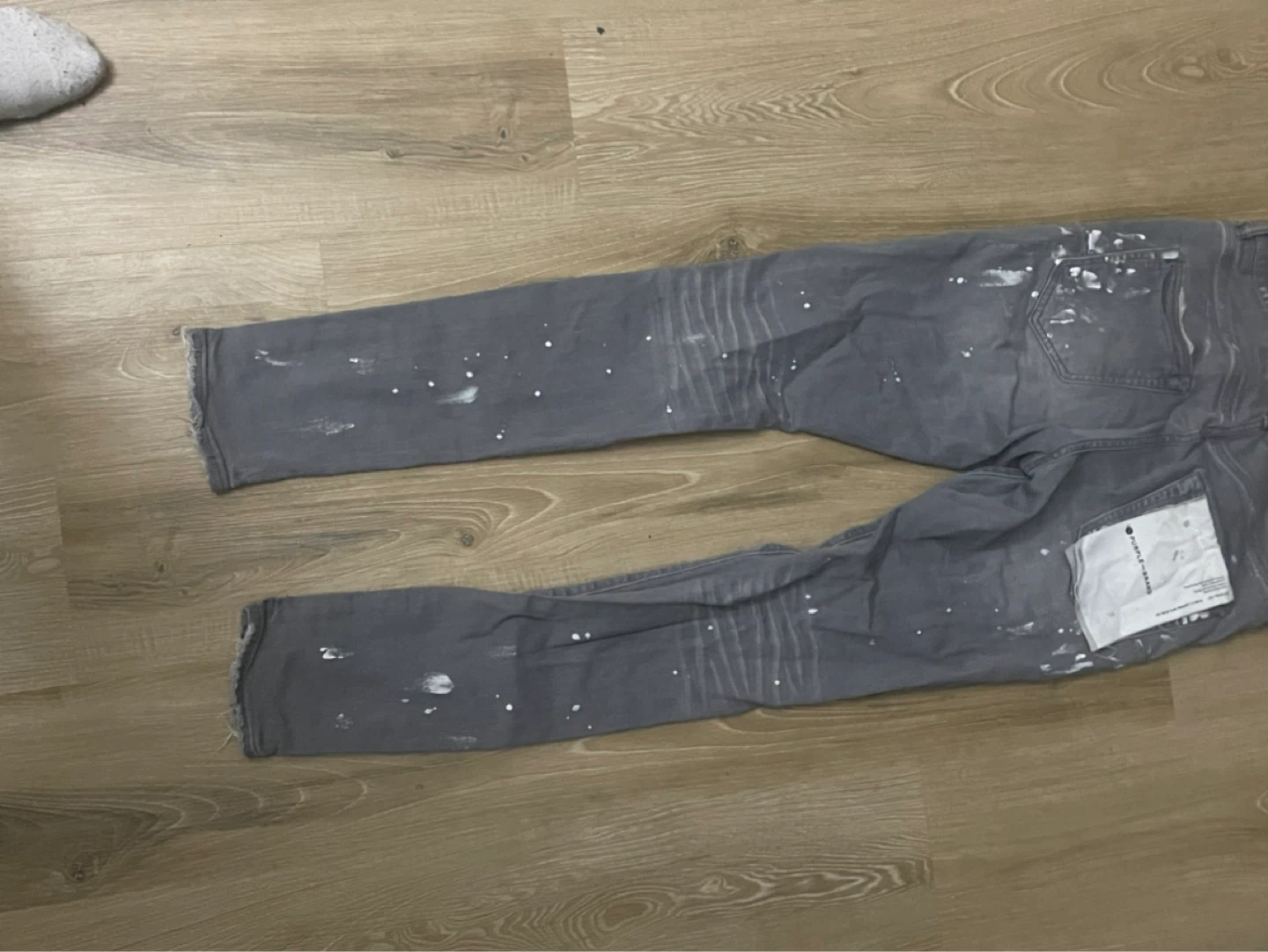 Purple Brand Grey Paint Splatter Distressed Jeans