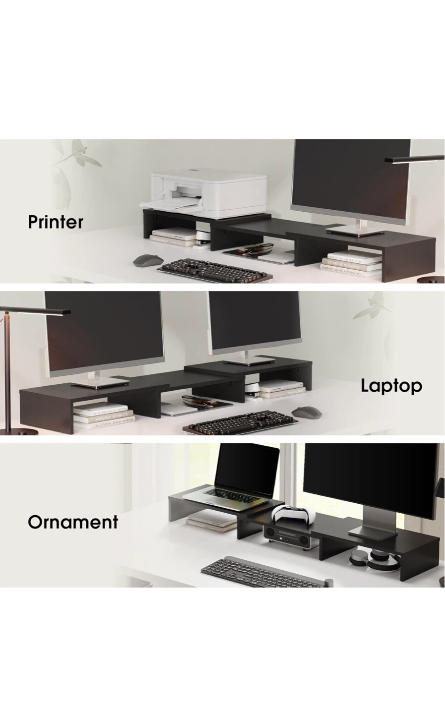 Adjustable Monitor Riser Stand for Desktop Organization - photo 4