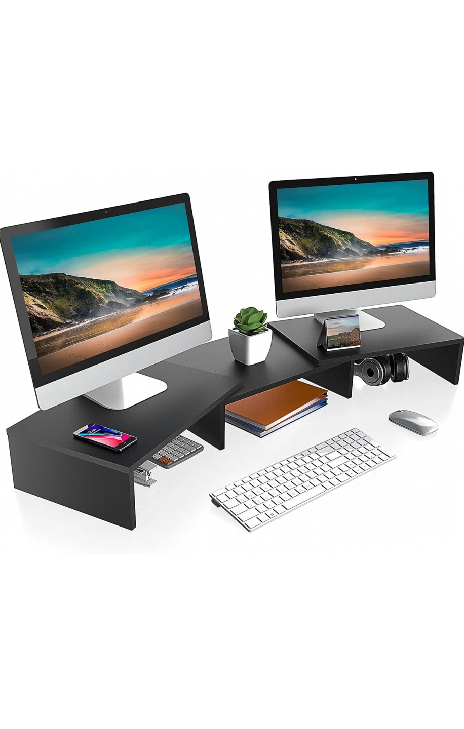Adjustable Monitor Riser Stand for Desktop Organization
