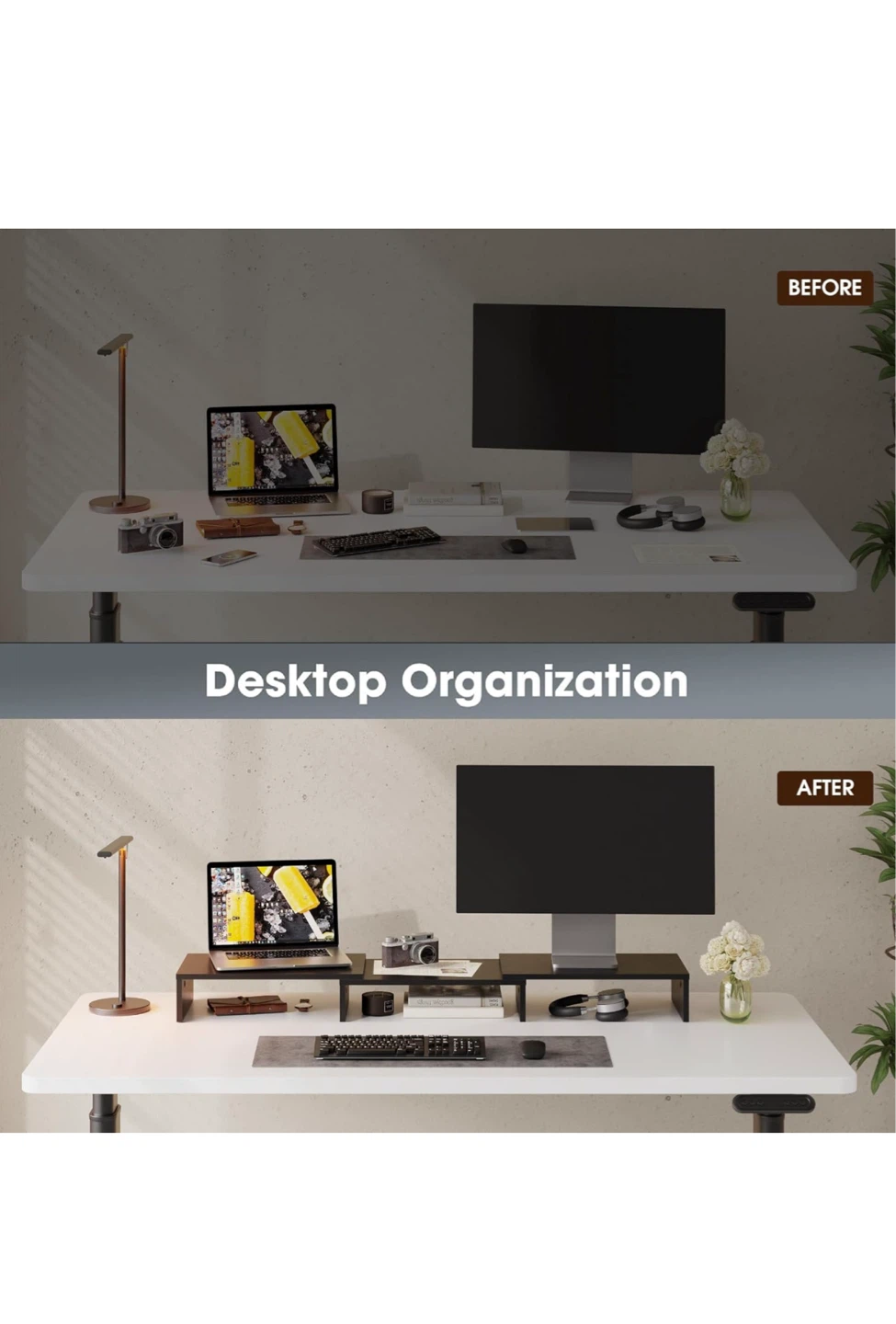 Adjustable Monitor Riser Stand for Desktop Organization - photo 3