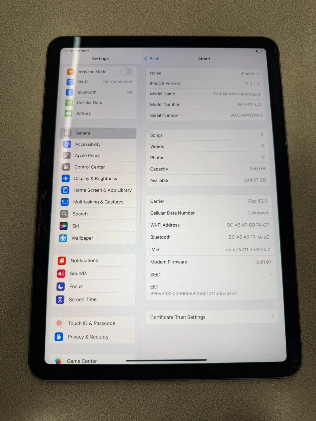 iPad Air 4th Gen