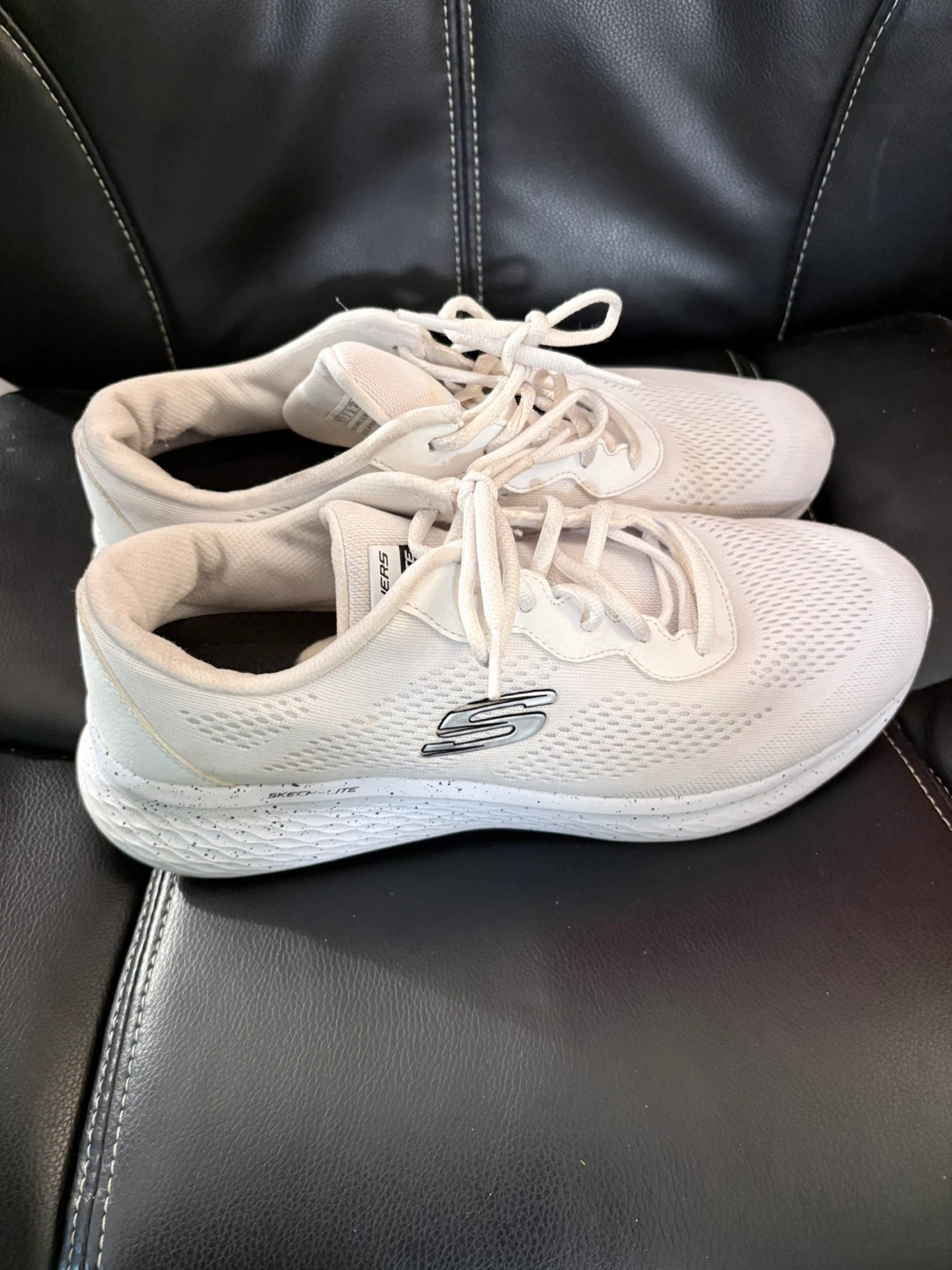 Skechers Women's White Mesh Sneakers