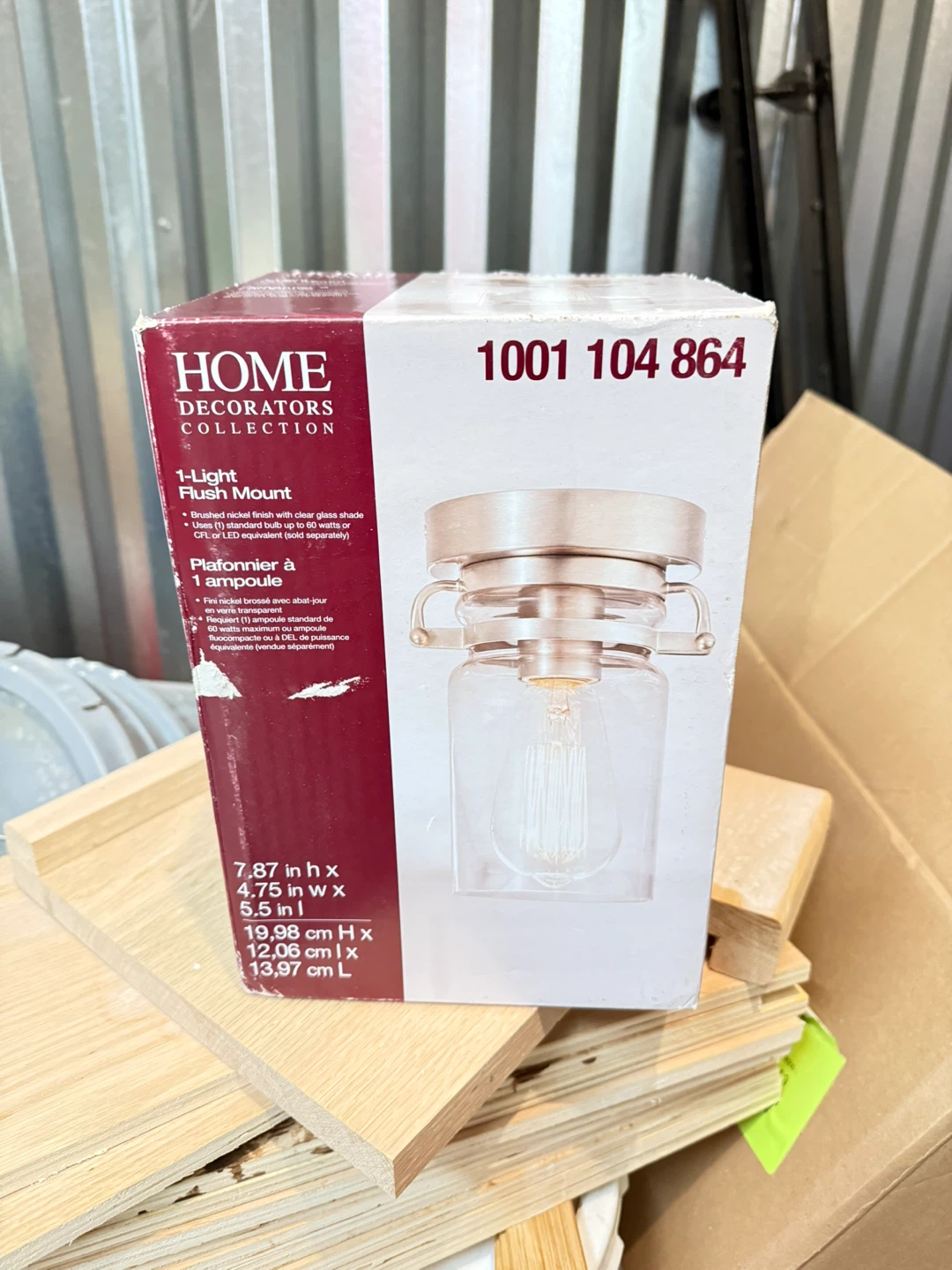 Home Decorators Collection 1-Light Flush Mount Light Fixture - photo 2