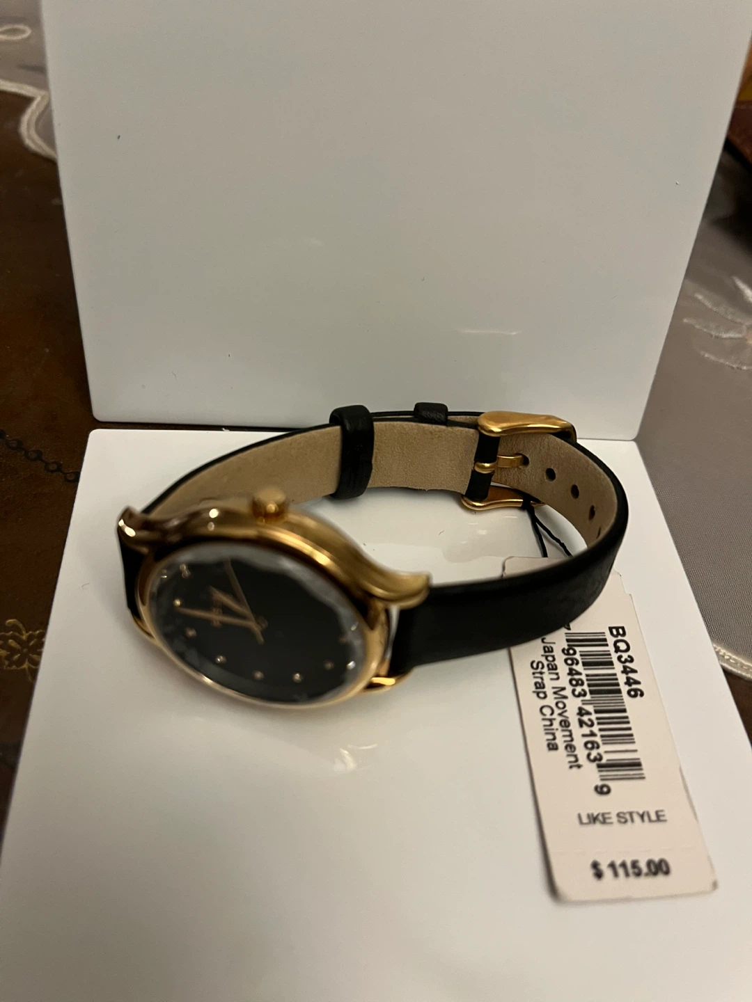 Fossil Watch BQ3446 Gold Tone Black Leather Strap - photo 2