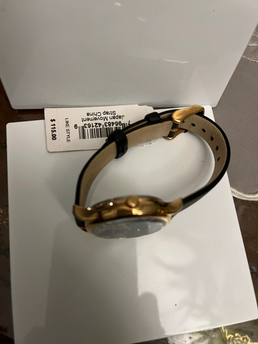 Fossil Watch BQ3446 Gold Tone Black Leather Strap - photo 5