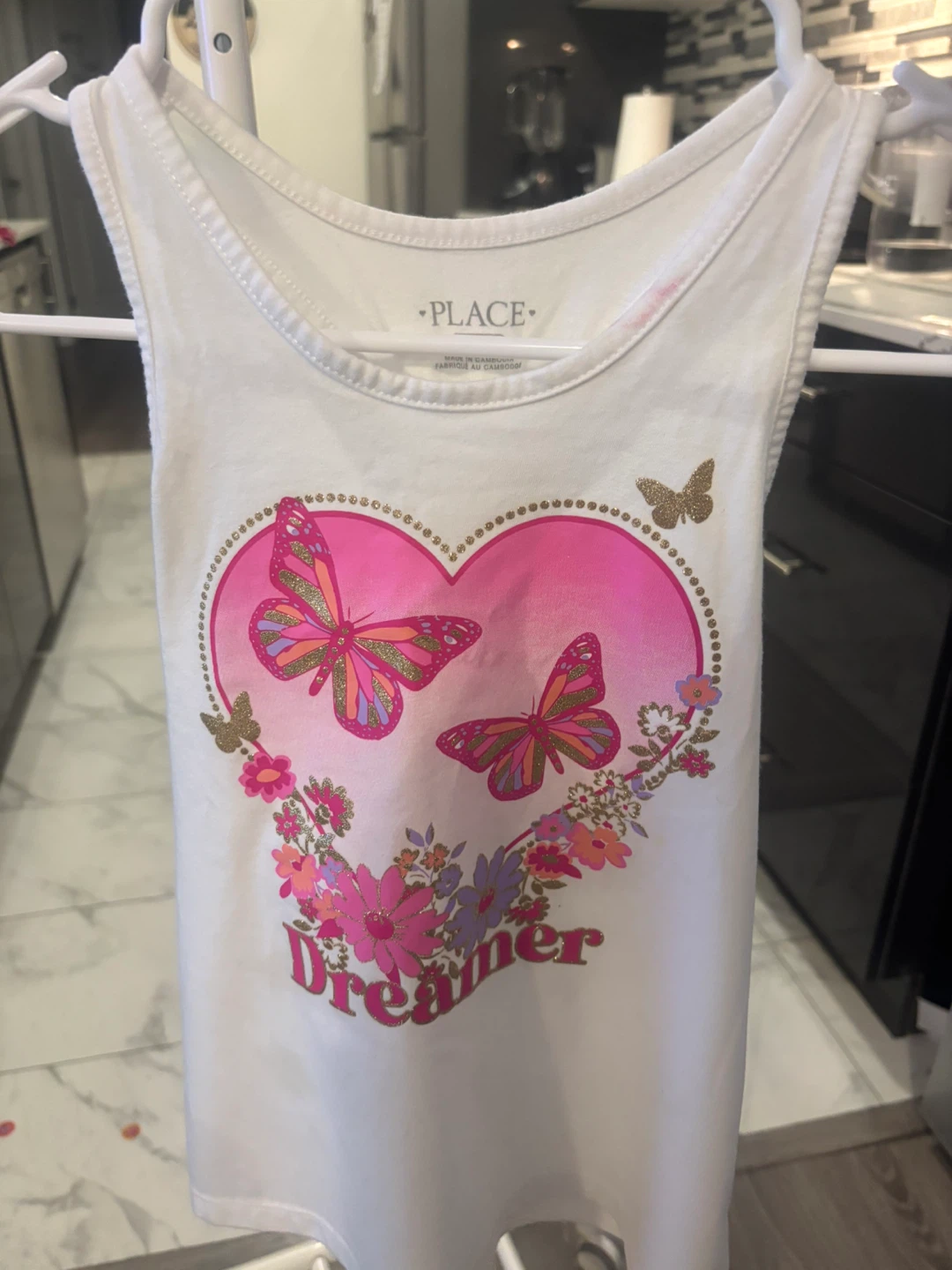 The Children's Place White Dreamer Butterfly Tank Top