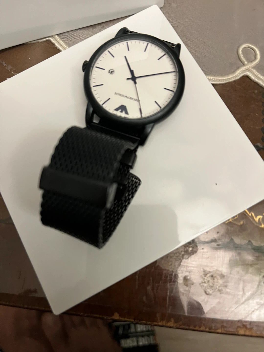 Emporio Armani Black Mesh Strap Watch - photo 3